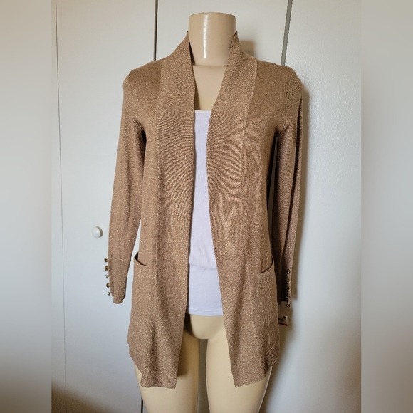 JM Collection Sweaters - JM colección, gold cardigan, size PP, small, NWT